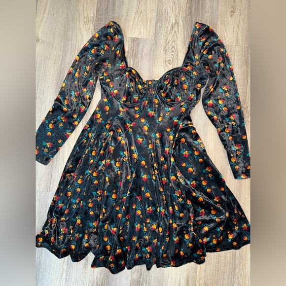 Free People Floral Long Sleeve Dress‎ Size XS - Picture 4 of 11